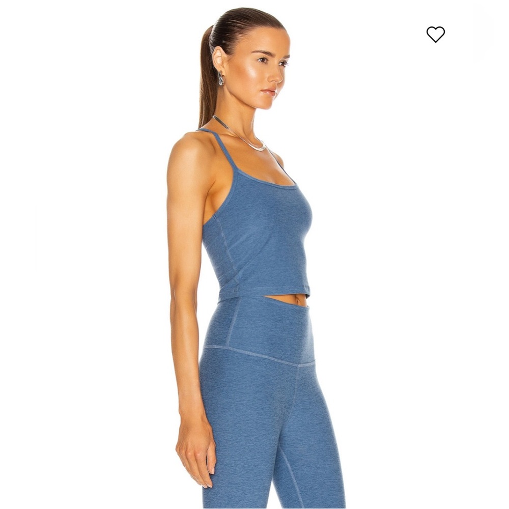 NWT Beyond Yoga Set Washed Denim Set: Slim Racerback Tank + Midi Leggings - Picture 4 of 11